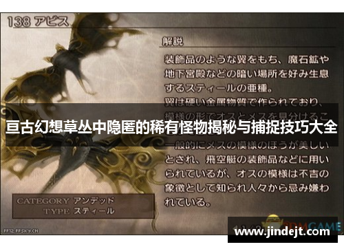 亘古幻想草丛中隐匿的稀有怪物揭秘与捕捉技巧大全
